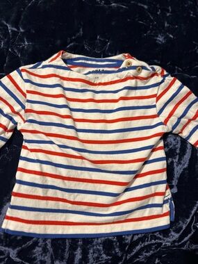 🇫🇷 Mini Boden Red, Blue & White Striped Tee